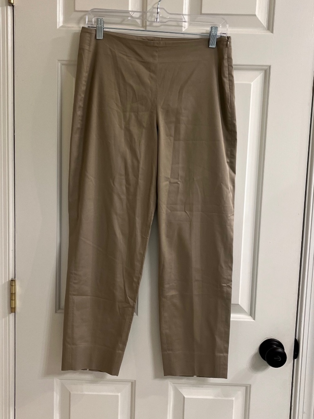 Cambio Kate Side Zip Cropped Cotton Blend Pants Size 8